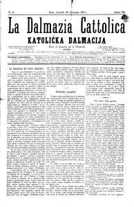La Dalmazia cattolica, Godina: 1878, Vol.: 9