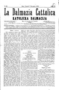 La Dalmazia cattolica, Godina: 1879, Vol.: 10