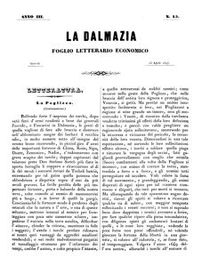 La Dalmazia, Godina: 1847, Vol.: 3