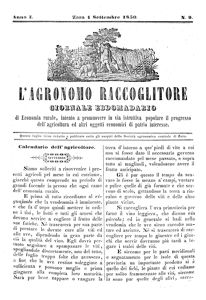 L'Agronomo raccoglitore, Godina: 1850, Vol.: 1