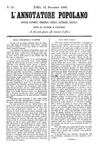 L'Annotatore popolano, Godina: 1866, Vol.: 1
