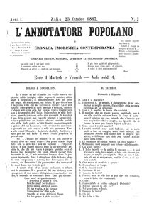 L'Annotatore popolano o cronaca umoristica contemporanea, Godina: 1867, Vol.: 2