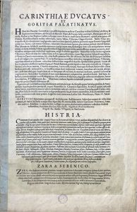 Carinthiae Ducatus et Goritiae Palatinatus / Wolf Lazio. Histriae tabula / a Petro Coppo. Zarae et Sebenici descriptio / [Natal Bonifacij]