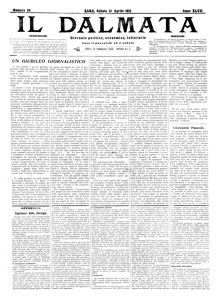 Il Dalmata, Godina: 1912, Vol.: 47.