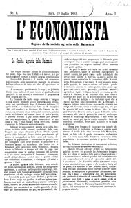 L'economista, Godina: 1893, Vol.: 1.