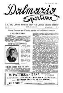 Dalmazia sportiva, Godina: 1924, Vol.: 4.