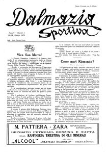 Dalmazia sportiva, Godina: 1925, Vol.: 2.
