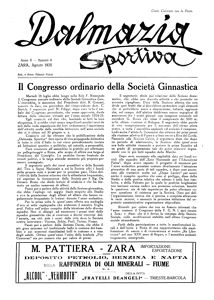 Dalmazia sportiva, Godina: 1925, Vol.: 3.