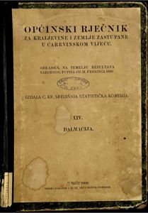 Općinski rječnik za kraljevine i zemlje zastupane u Carevinskom vijeću obrađen na temelju rezultata narodnog popisa od 31. prosinca 1900.