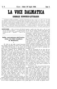 La Voce Dalmatica, Godina: 1860, Vol.: 1.