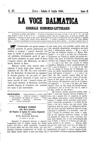 La Voce Dalmatica, Godina: 1861, Vol.: 2.