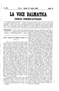 La Voce Dalmatica, Godina: 1861, Vol.: 2.