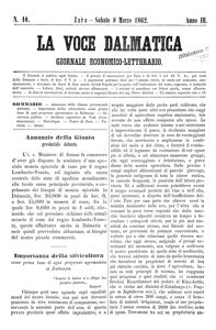 La Voce Dalmatica, Godina: 1862, Vol.: 3.