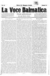 La Voce Dalmatica, Godina: 1862, Vol.: 1.