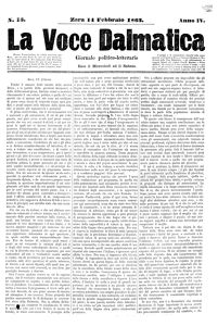 La Voce Dalmatica, Godina: 1863, Vol.: 4.