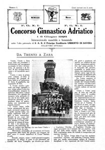 Bollettino ufficiale della Società ginnastica Zara, Godina: 1923