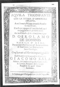 [Aqvila trionfante con la tromba d'immortali applavsi ... Del ... D. Girolamo de Dominis nobile d' Arbe ... In Padoua, ... 1666.], 562
