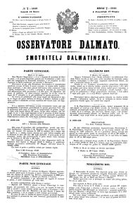 Osservatore dalmato, Godina: 1849, Vol.: 1.