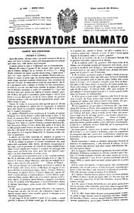Osservatore dalmato, Godina: 1846., Vol.: 1.