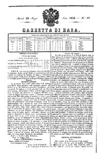 Gazzetta di Zara, Godina: 1832, Vol.: 1.
