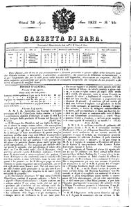 Gazzetta di Zara, Godina: 1832, Vol.: 1
