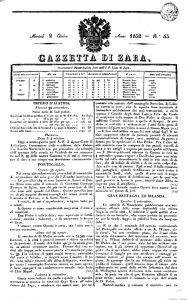 Gazzetta di Zara, Godina: 1832, Vol.: 1