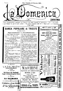 La Domenica zaratina, Godina: 1891, Vol.: 1