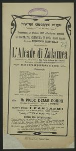 L'alcade di Zalamea : commedia in 3 atti in versi di Don Pedro Calderon de la Barca : domenica 13 ottobre 1907 alle 8 pom.