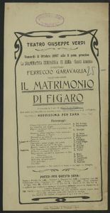Il matrimonio di Figaro : commedia in 5 atti di Beaumarchais : venerdi 11 ottobre 1907 alle 8 pom